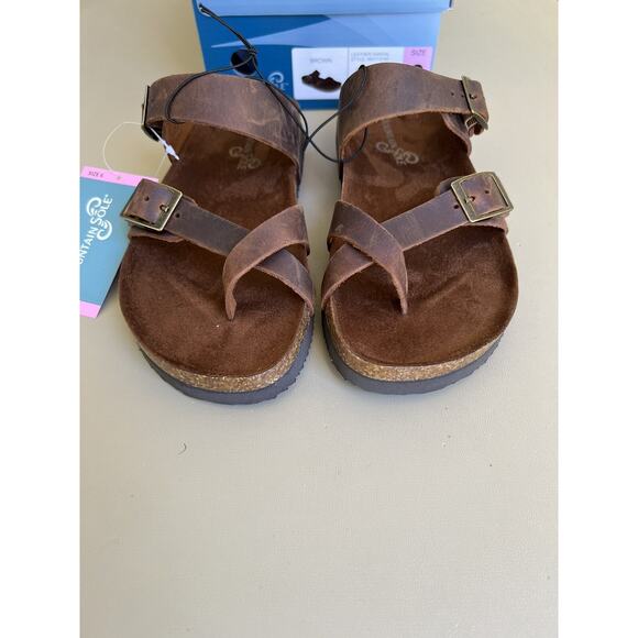 Mountain Sole Leather Sandals Women’s Size 6 Brown Style 984173195 - Picture 2 of 12
